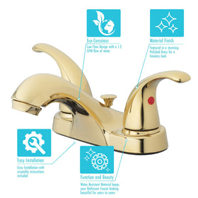 Aqua Vista deck-mount faucet with 1/2 inch connection for standard sinks