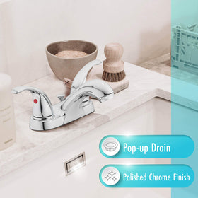 Aqua Vista polished chrome finish enhances durability and makes cleaning effortless.