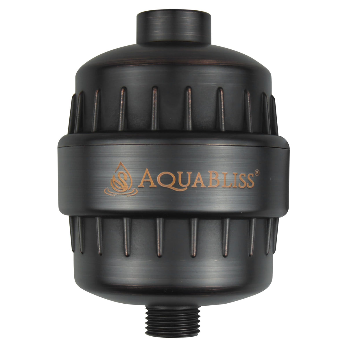 AquaBliss high-output revitalizing shower filter front view with media reduces chlorine exposure for skin and hair