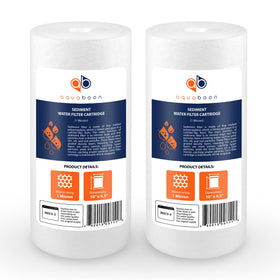Aquaboon 1-micron sediment filter improves home water clarity by reducing particulates