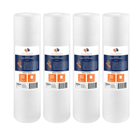 Aquaboon 5 micron sediment filter cartridge in a 20x4.5 housing improves water clarity.