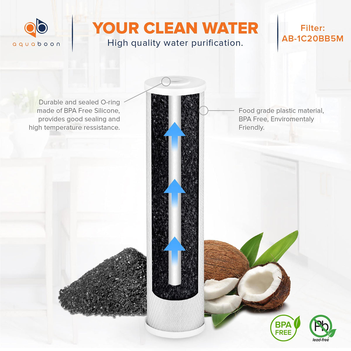 Aquaboon filters reduce chlorine taste for refreshing drinking water