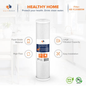 Aquaboon filter in housing simplifies installation and ongoing maintenance