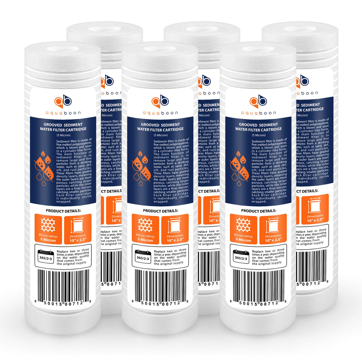Aquaboon grooved sediment filter in 10x2.5 reduces sediment for clearer water