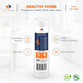 Aquaboon high-flow design maintains steady water pressure with this filter