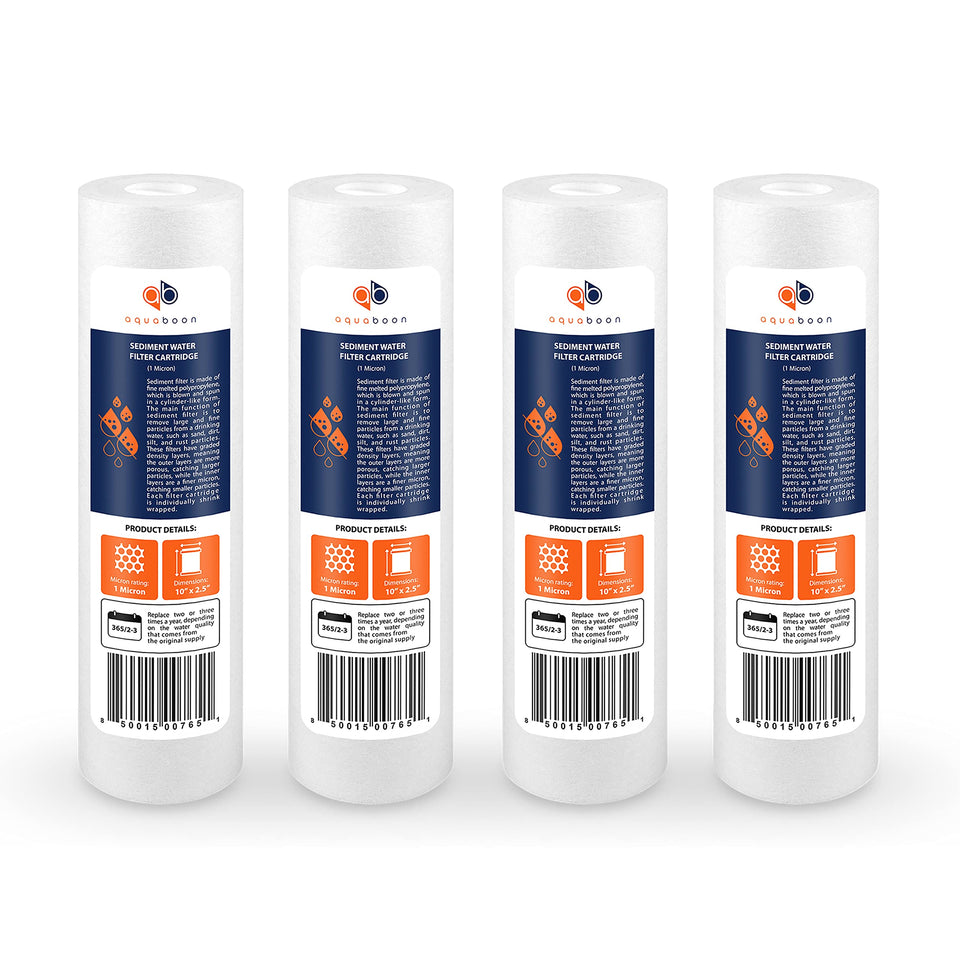 Aquaboon sediment filter 10in-2.5in shown for whole-house filtration and clearer water