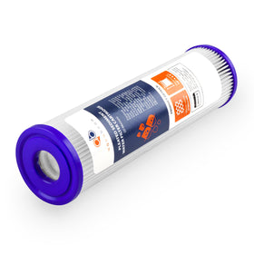 Aquaboon sediment filter protects plumbing by reducing particulates.