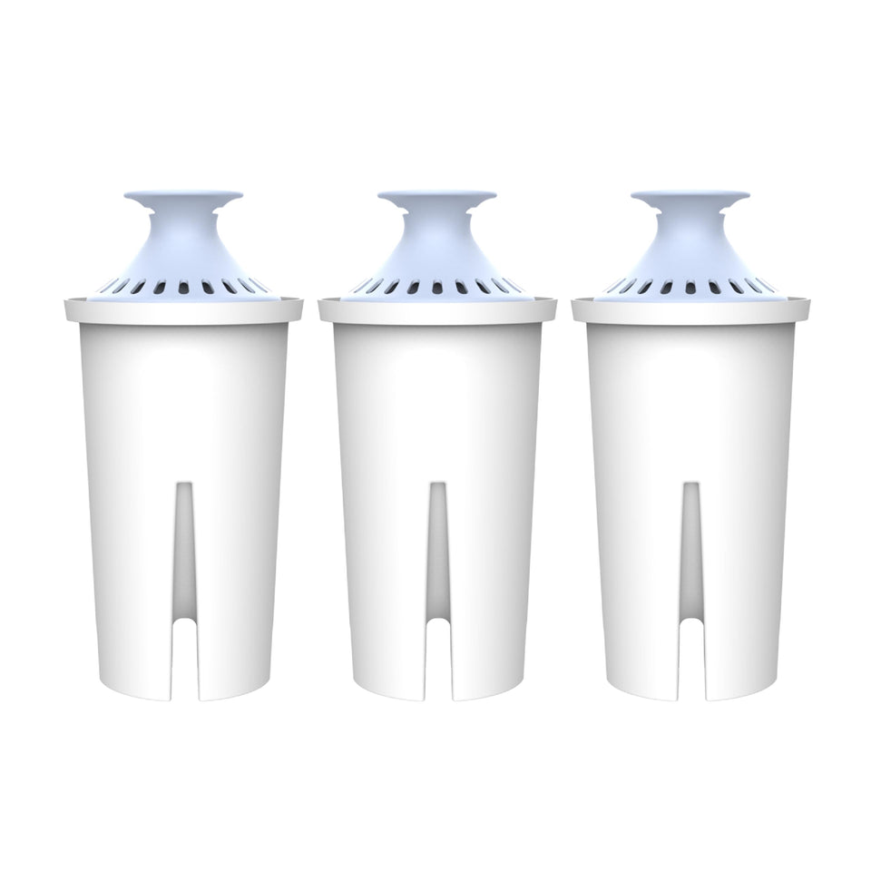 AQUA CREST 06-AL alkaline filter packaging highlights Brita compatibility and easy hydration