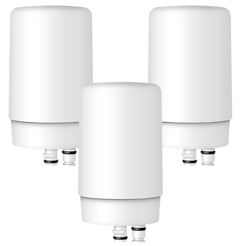 AQUA CREST 7027W faucet filter reduces chlorine for crisper water.
