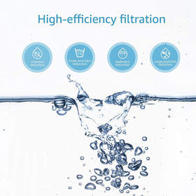 AQUA CREST filter compatible with Brita systems for easy replacement.