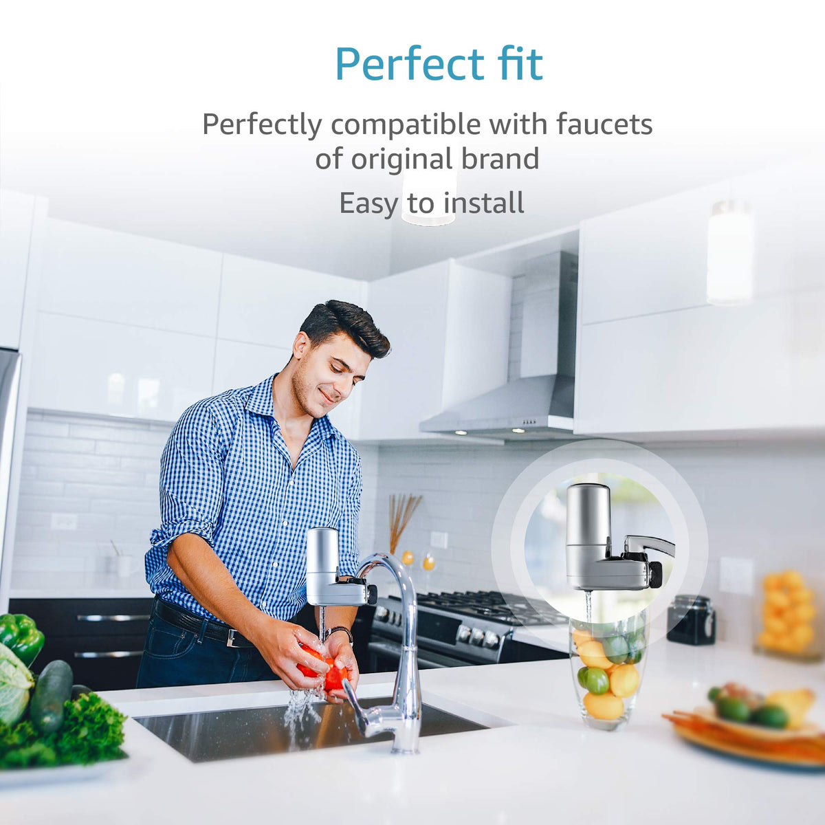 AQUA CREST delivers stronger faucet flow for faster filtered water.