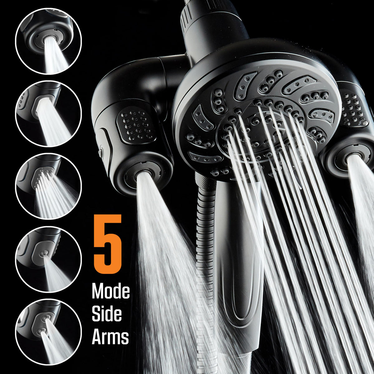 AquaDance 72-inch stainless steel hose enhances reach for bathing kids, pets, or caregivers