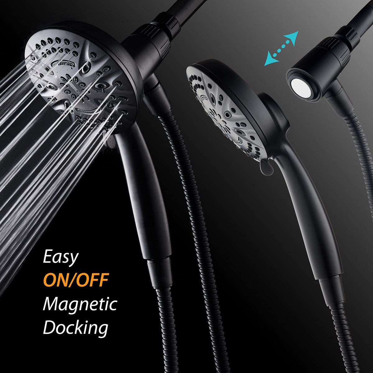 AquaDance 8-settings dial for customizable water experience.