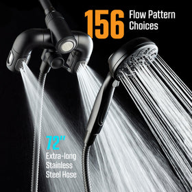 AquaDance four-zone dial hand shower with high-pressure performance for versatile cleaning and rinsing