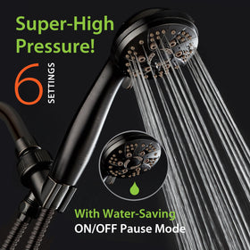 AquaDance handheld shower with ergonomic grip for comfortable control during a shower.