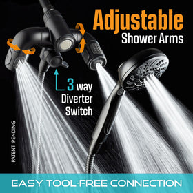 AquaDance low-reach diverter switch makes mode changes quick and intuitive from a comfortable height