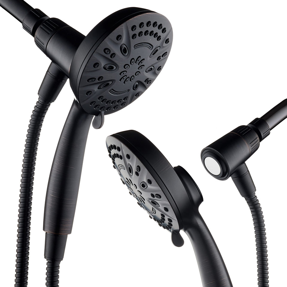 AquaDance magnetic docking bracket ensures precise alignment for hands-free showering