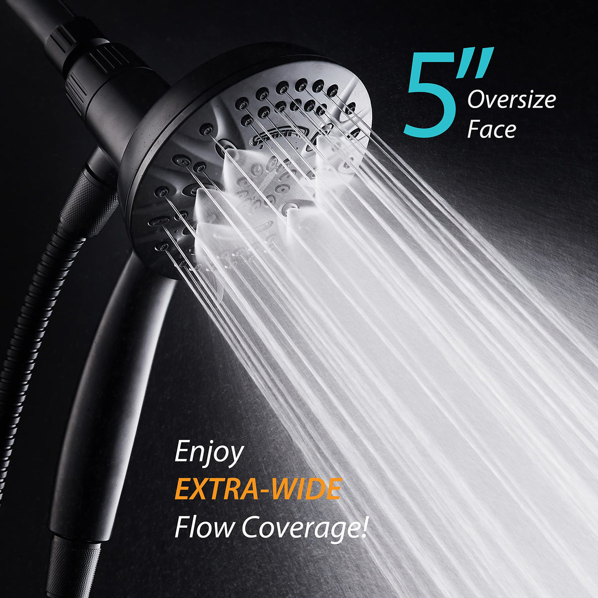 AquaDance matte black finish adds durable, modern style.