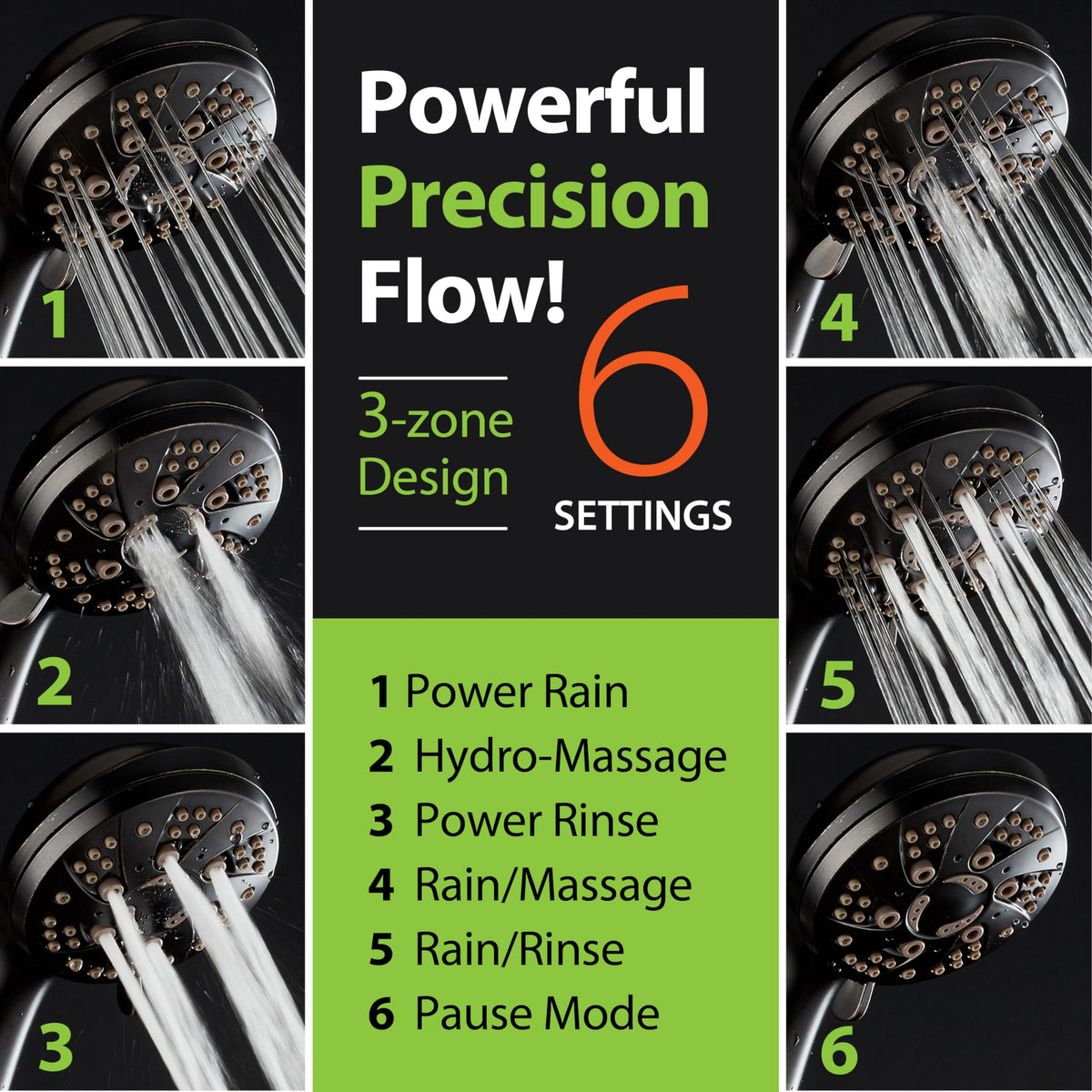 AquaDance oil rubbed bronze finish on face and accessories for premium style.