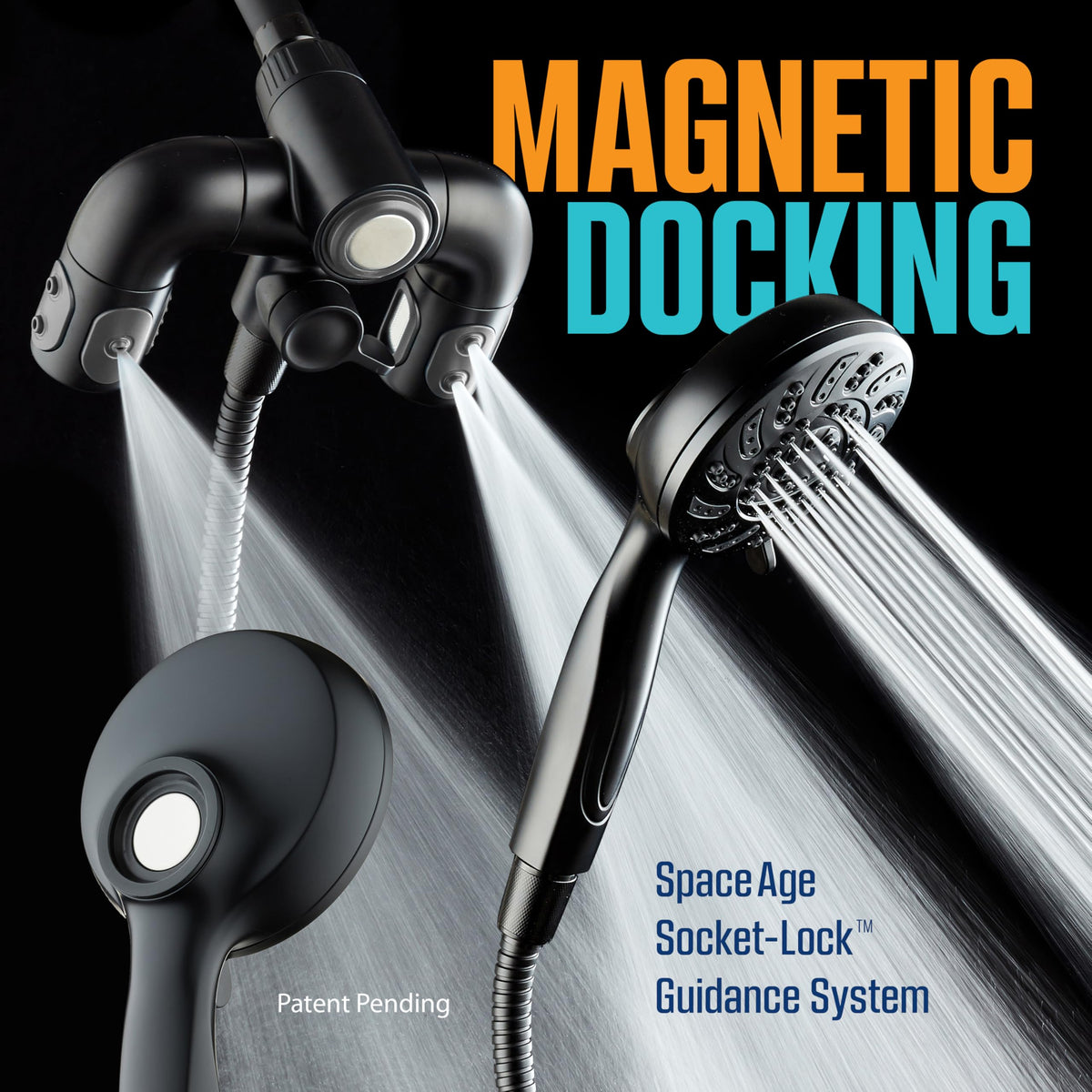 AquaDance patent-pending socket-lock guides magnets for precise, effortless docking every time