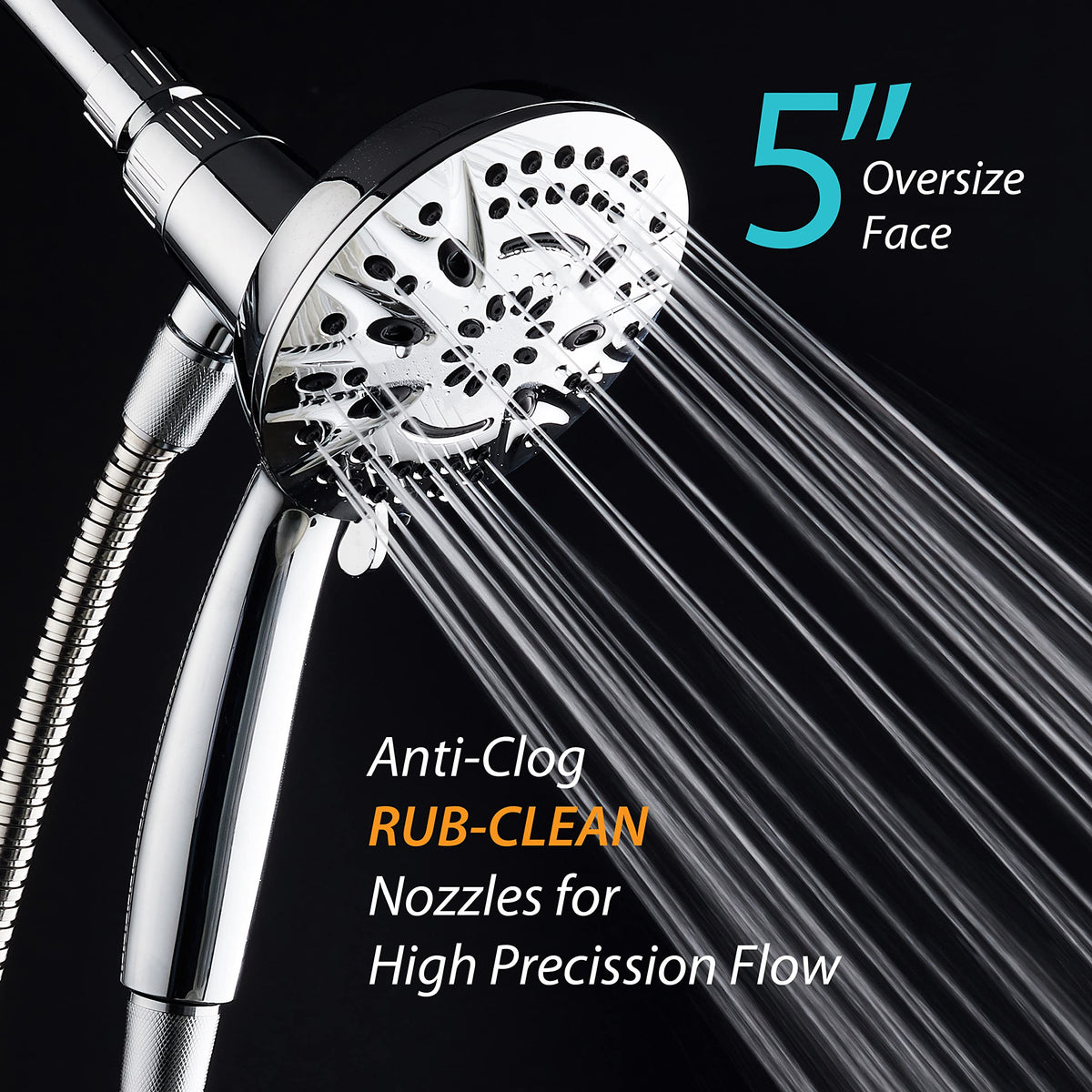 Aquadance rub-clean nozzles resist mineral buildup for easy cleaning