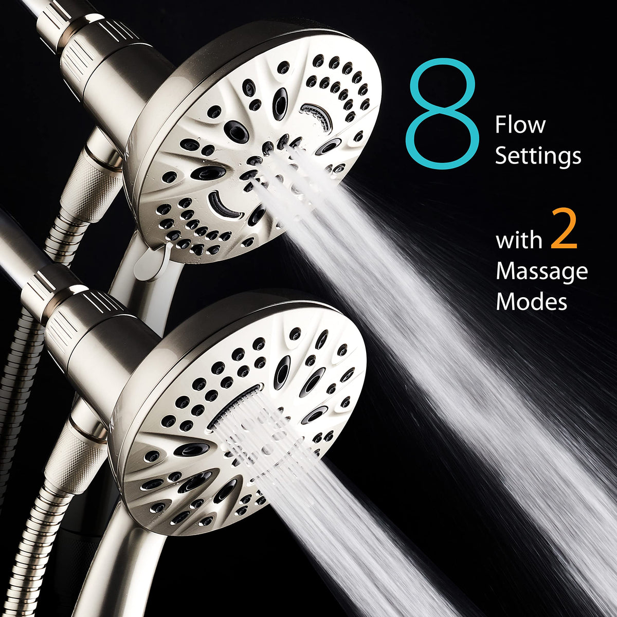 AquaDance tool-free installation for quick setup on a standard shower arm