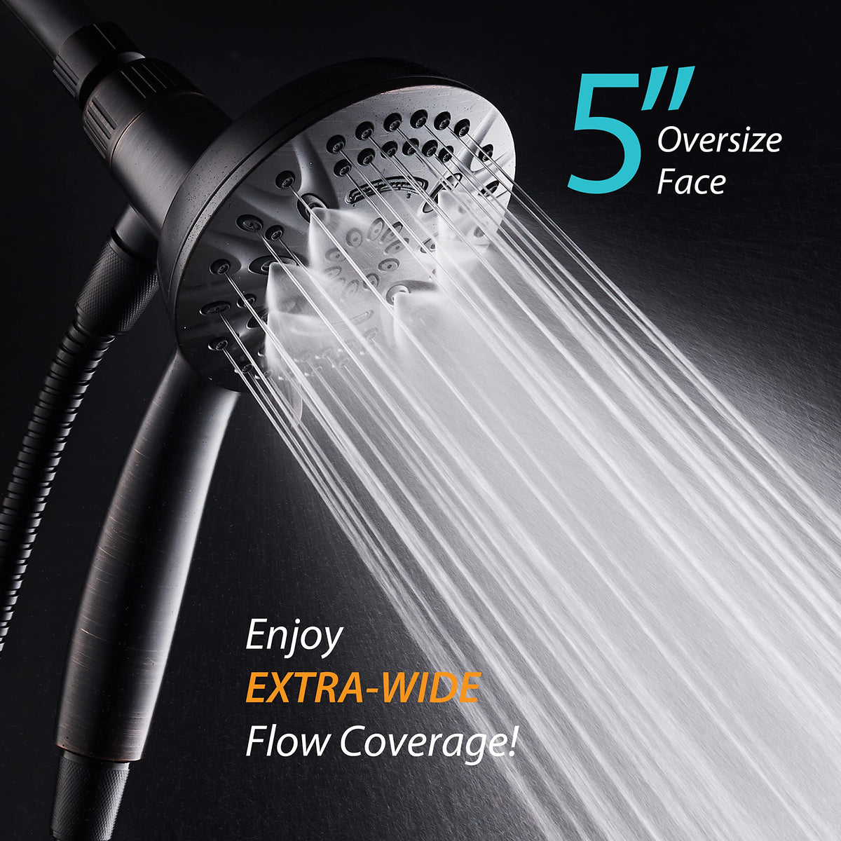 AquaDance tool-free installation works with standard shower arms