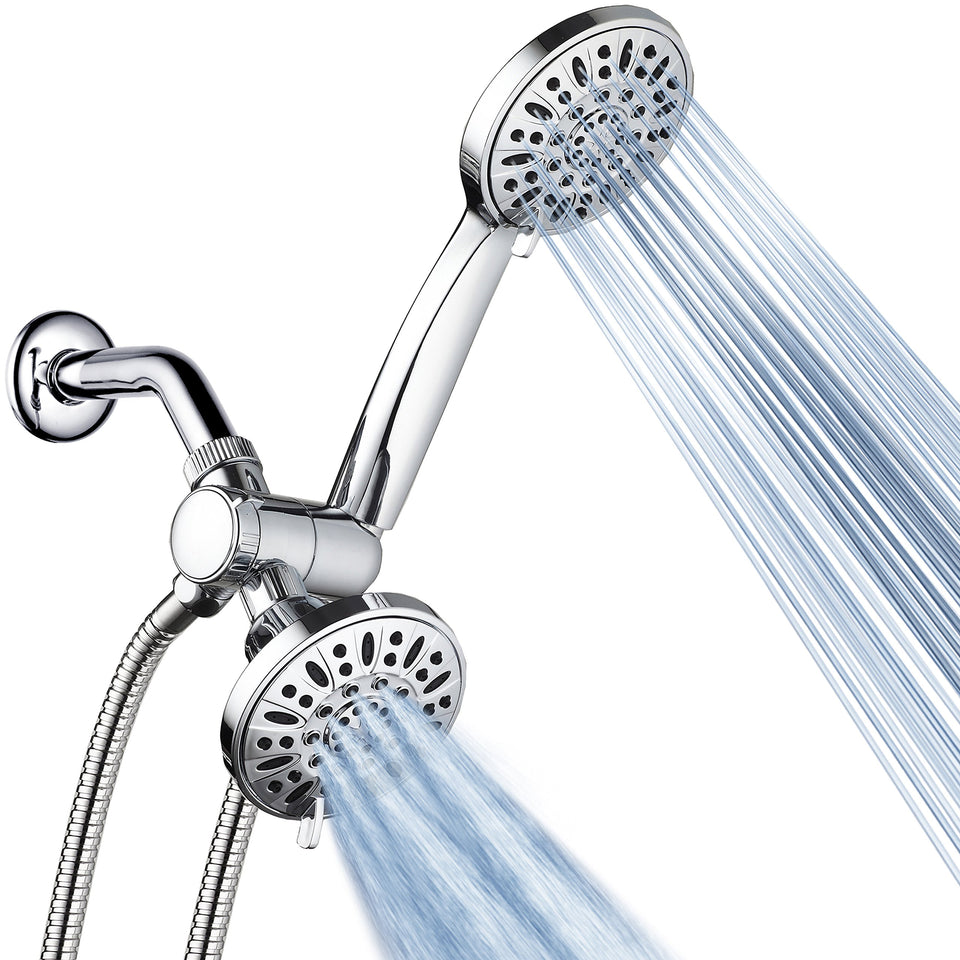 AquaDance Total Chrome overhead shower head for immersive rain experience