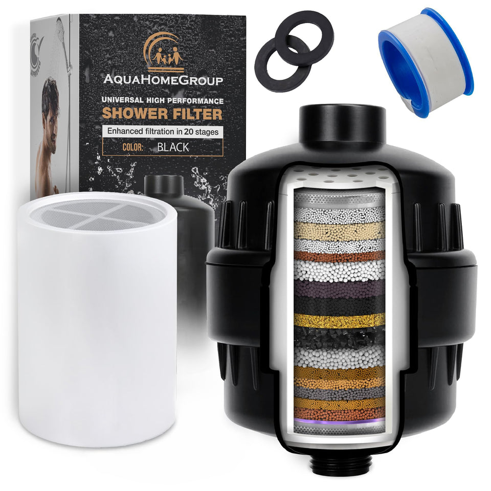 AquaHomeGroup 20-stage filter exterior view highlighting filtration system.