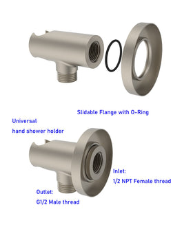 AQUAIAW 1/2 in NPT inlet and G1/2 outlet for the shower hose.