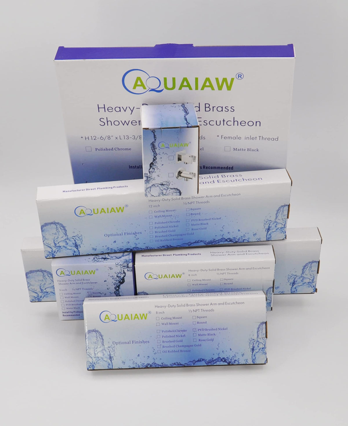 AQUAIAW round wall mount bracket designed for the handheld shower head.