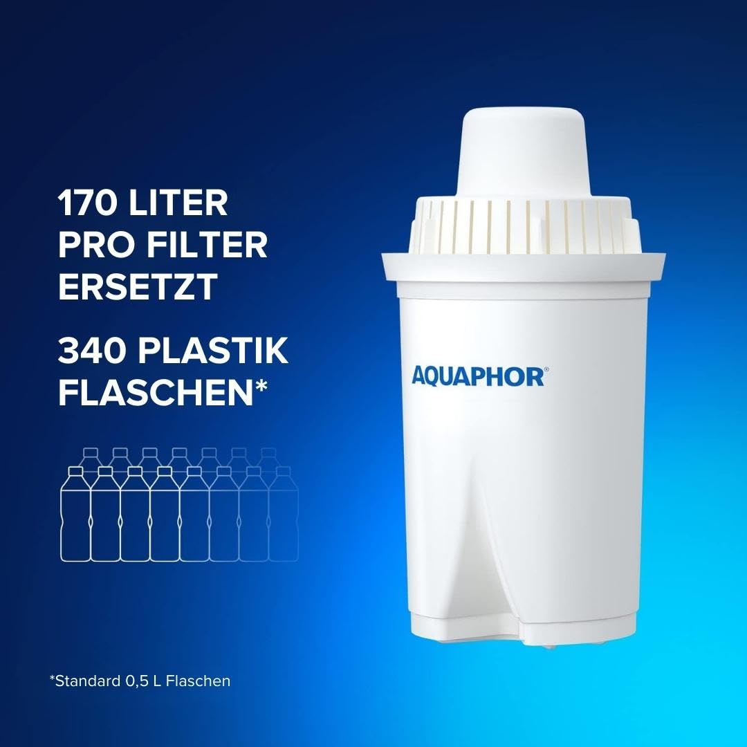 AQUAPHOR B15 reduces chlorine and heavy metals in tap water.