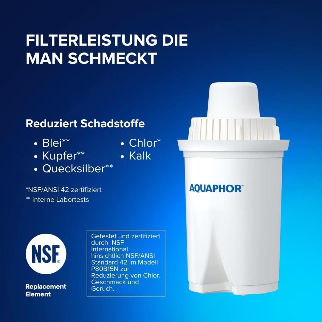 AQUAPHOR B15 enhances taste and odor with consistent filtration results.