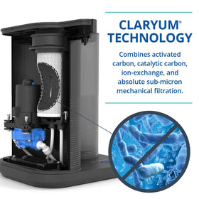 Aquasana carbon block filter reduces impurities for clearer taste