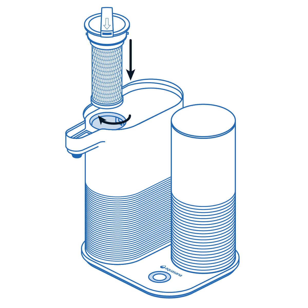 Aquasana chlorine-reducing cartridge for crisper, more enjoyable water