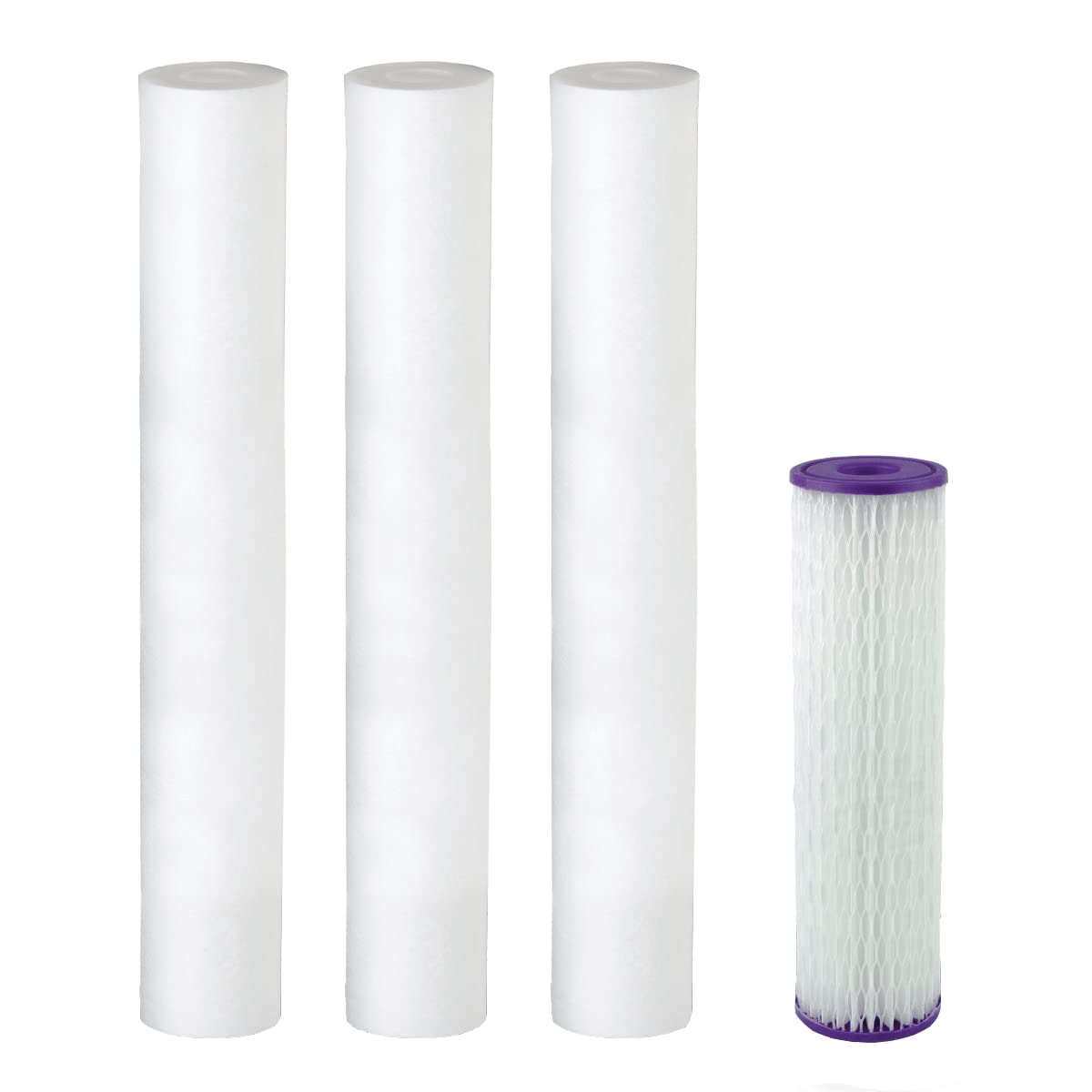 Aquasana Rhino bundle replacement filters for whole-house use, aiding sediment reduction and consistent filtration.