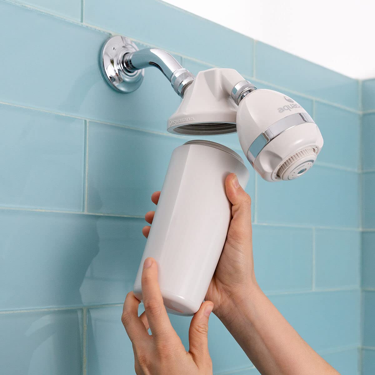 Aquasana shower water feels smoother, reducing drying moisture for skin and hair.