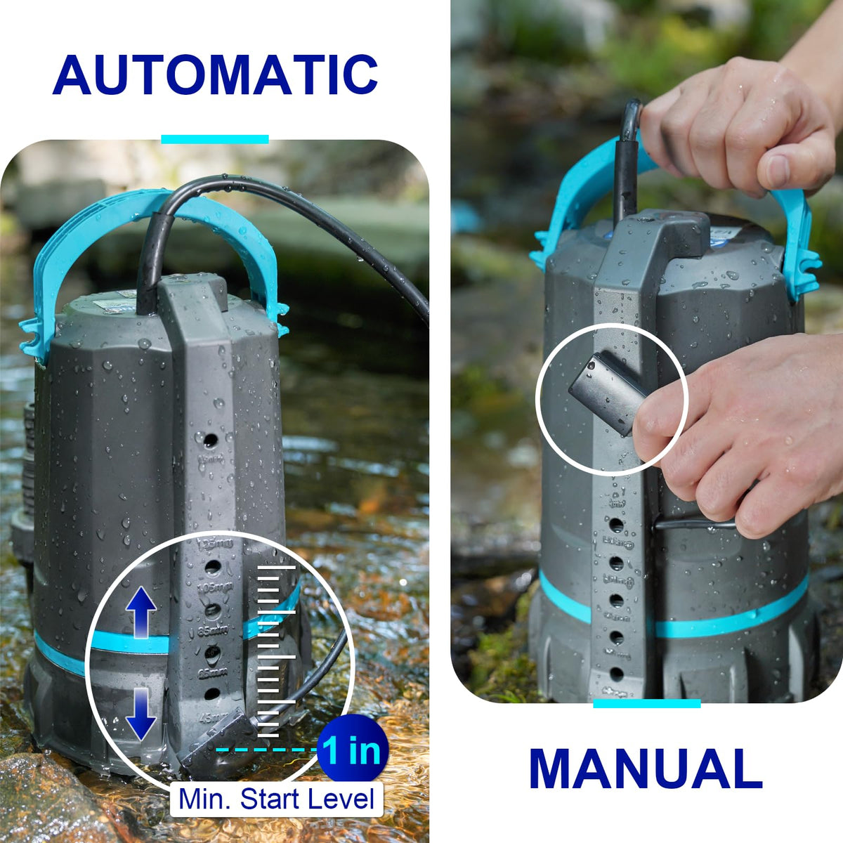 Aquastrong 1-1/4 inch NPT discharge with adapters for easy installation