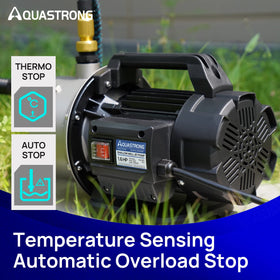 AQUASTRONG 1in NPT suction and discharge fittings simplify installation