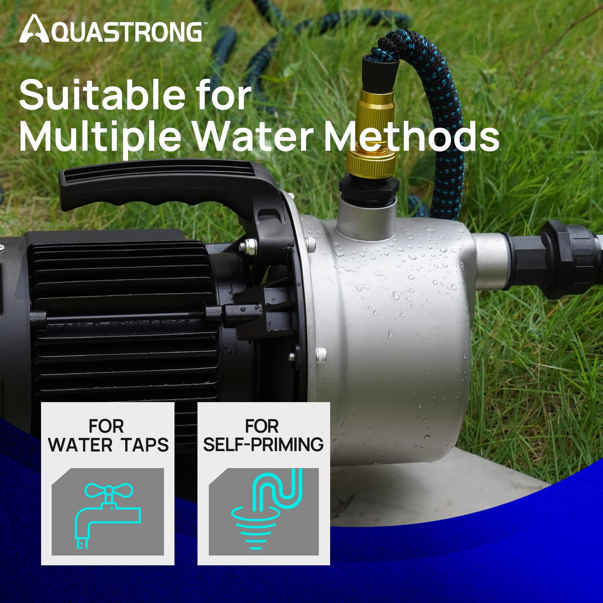 Aquastrong 115V aluminum motor housing for durable performance