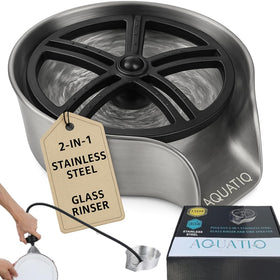 AquatiQ 2in1 glass rinser cleans cups quickly and efficiently.