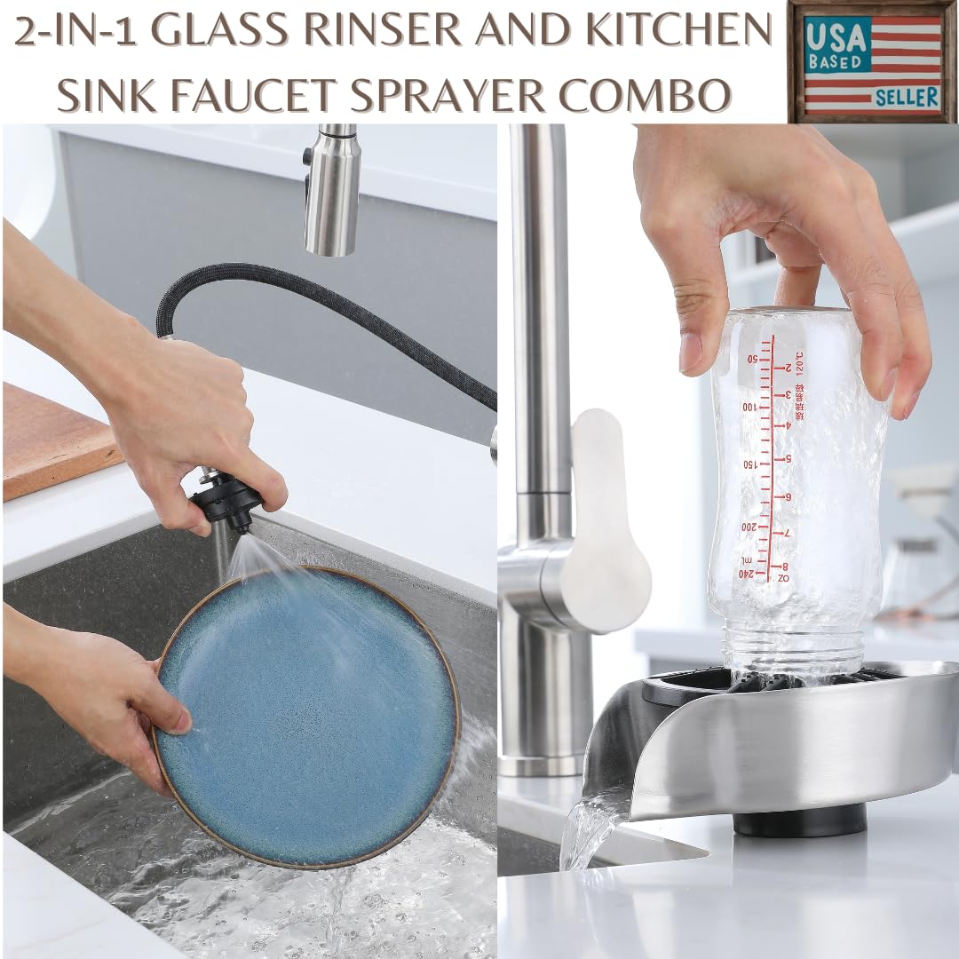 AquatiQ nickel finish adds kitchen-grade style and durability.