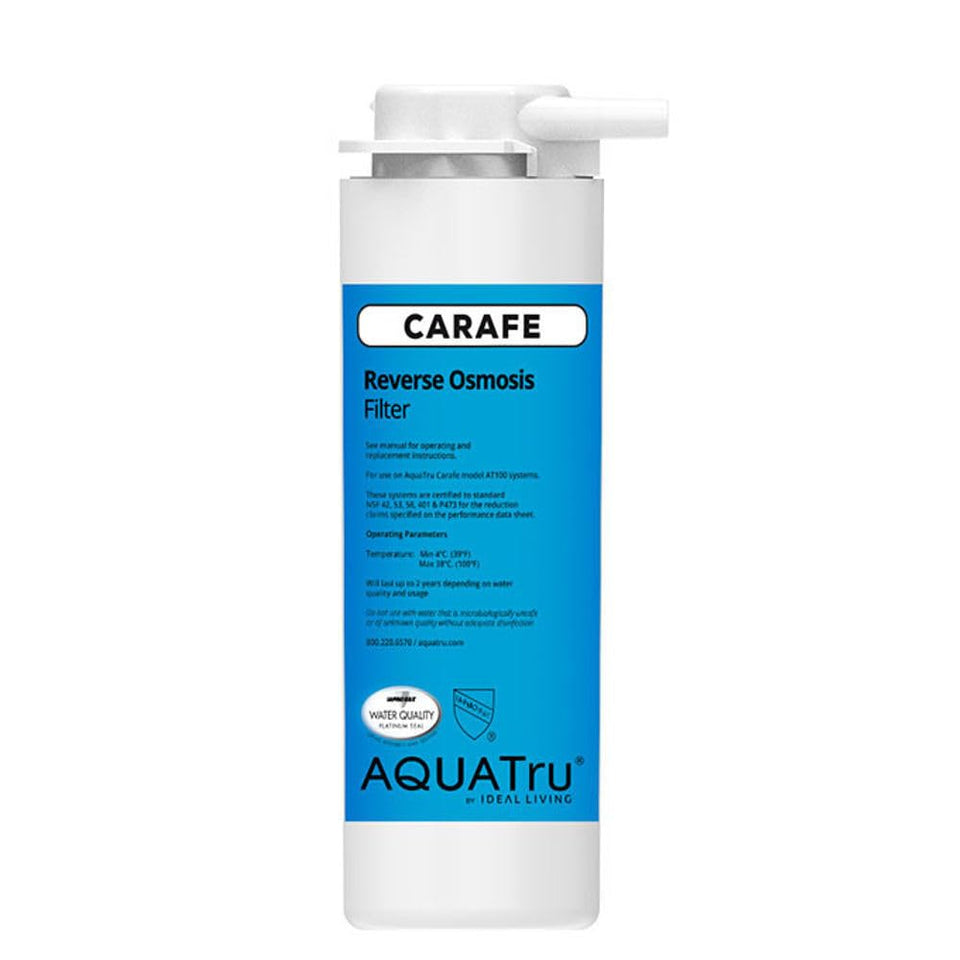 AquaTru carafe RO filter stage 3 assembly demonstrates advanced filtration for clean water.