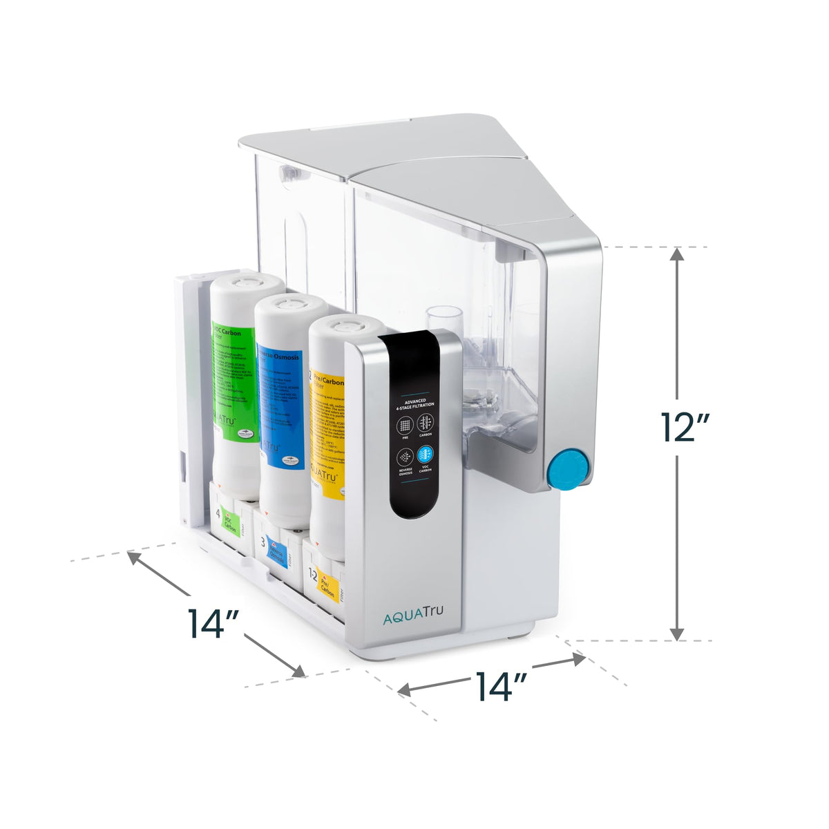 AquaTru Classic 4-stage filter system highlighting advanced purification for better-tasting water.