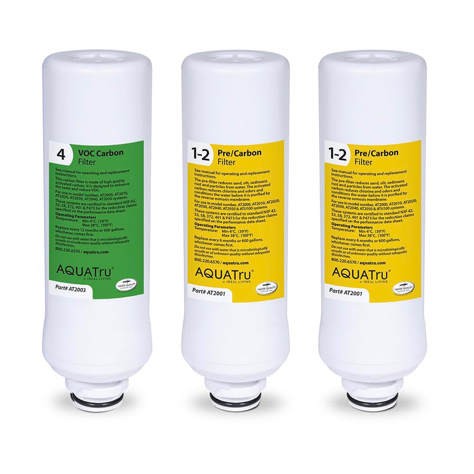 AquaTru Classic prefilter stage 1-2 improves filter life and water taste