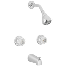 Aqua Vista 10SHO1H-CH-AV tub and shower trim in polished chrome for a cohesive bathroom look