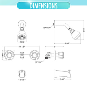 Aqua Vista showerhead with rub-clean nozzles for simple maintenance