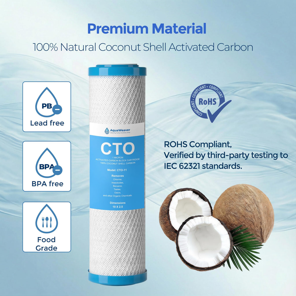 AquaWeaver sediment and chlorine removal provides cleaner municipal water.
