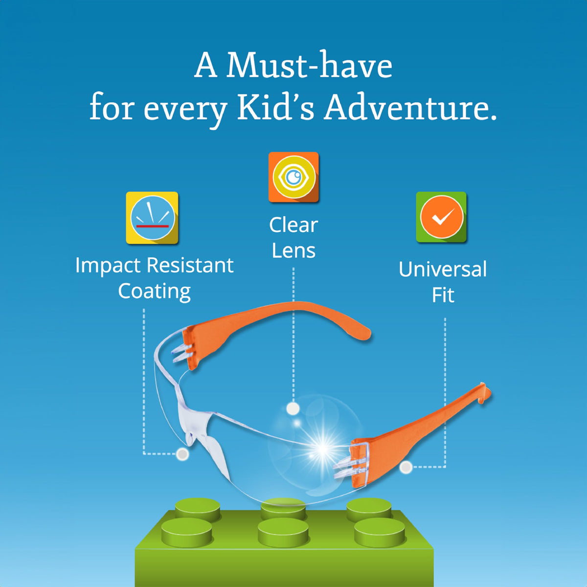 Aqulius Kids Safety Glasses 24 pack for classrooms and group events.