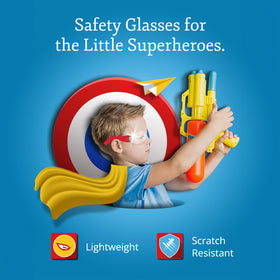 Aqulius Kids Safety Glasses lightweight construction for comfortable all day wear.